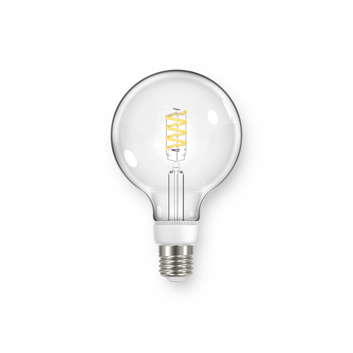 Global G95 Spiral Clear 470lm Dimmable E27